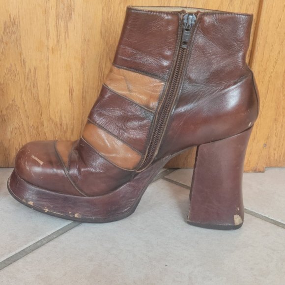 100% Real Leather Vintage Boots - Picture 8 of 11